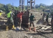 TNI–Rakyat Bergerak Nyata, Jembatan Gantung Burlah Dikebut hingga 44 Persen