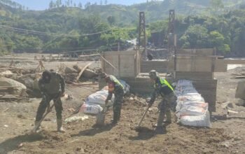 Pembangunan Jembatan Gantung di Desa Burlah Aceh Tengah Capai 46,5 Persen