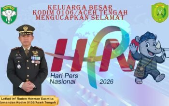 Dandim 0106/Aceh Tengah Ucapkan Selamat HPN ke-80, Tekankan Peran Strategis Pers