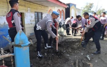 Polri di Aceh Tengah Gotong Royong di Tiga Titik, Percepat Pemulihan Fasilitas Umum Jelang Ramadhan