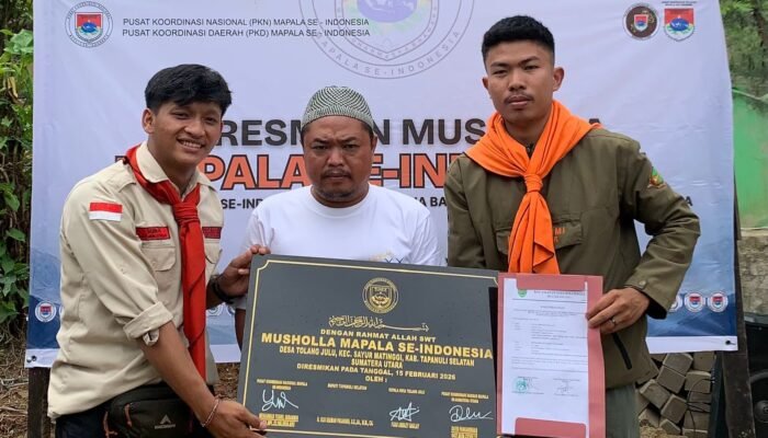 MAPALA Se-Indonesia Sukses Jalankan Tiga Program Kemanusiaan serta Peresmian Musholla MAPALA Se-Indonesia di Tapanuli Selatan, Sumatera Utara.