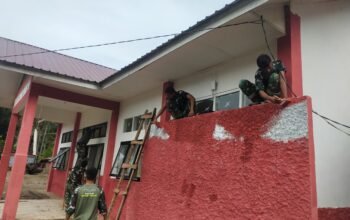 Satgas TNI Lakukan Rehabilitasi SMPN 26 Takengon Pasca Longsor dan Banjir Bandang di Linge