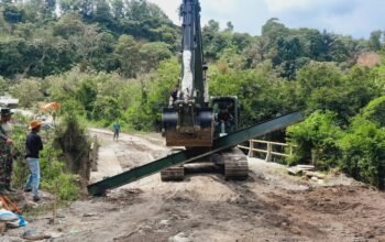 Progres Pemasangan Jembatan Bailey di Lukup Sabun Barat Capai 0,5 Persen, Satgas dan Zipur Lanjutkan Penimbunan Dasar