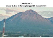 Aktivitas Gunung Bur Ni Telong Masih Level II Waspada, Warga Diminta Jauhi Kawah