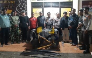 *Polsek Linge Amankan Dua Terduga Pelaku Pencurian Kabel PLN Yang dimankan oleh warga dan Petugas PLN*
