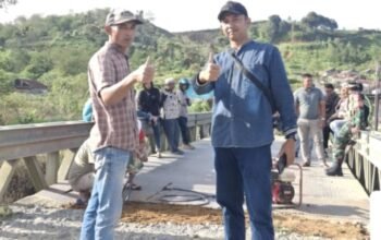 Jembatan Wih Ilang yang Sempat Rusak Akhirnya Diperbaiki, Warga dan Reje Turun Tangan