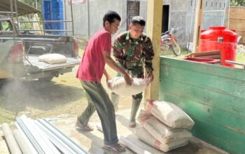 Satgas TMMD Ke-127 Kodim 0111/Bireuen Turunkan Material MCK di Jeumpa Sikureung, Percepat Pembangunan Sanitasi Warga