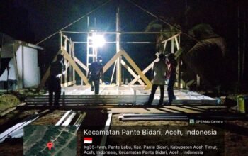 CV. Zaedan Mitra Perkasa Kembali Genjot Pembangunan Huntara Siang Malam