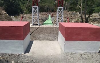 TNI Rampungkan Pembangunan Jembatan Gantung di Desa Burlah, Permudah Akses Empat Desa di Kecamatan Ketol
