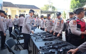 Kapolres Aceh Tengah Cek Inventaris Senpi Organik, Pastikan Tidak Ada Penyalahgunaan