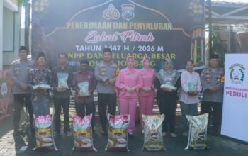 Polres Jombang Salurkan 3,3 Ton Zakat Fitrah, Tebar Kepedulian Jelang Idulfitri 1447 H