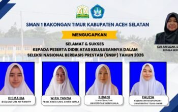 Empat Siswi SMAN 1 Bakongan Timur Lolos SNBP 2026, Tembus Tiga Perguruan Tinggi Negeri