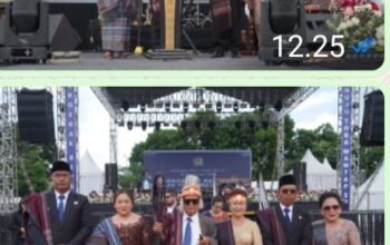 Puncak Hari Jadi Kabupaten Toba Yang ke 27 Bupati dan Wakil Bupati Dari Atas panggung kemegahan.