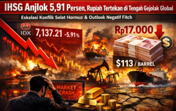 IHSG Anjlok 5,91 Persen, Rupiah Tertekan di Tengah Gejolak Global