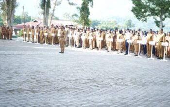 Wabup Samosir Ariston Tua Sidauruk Pimpin Apel Gabungan, Tekankan Pemahaman Visi-Misi dan Profesionalisme OPD