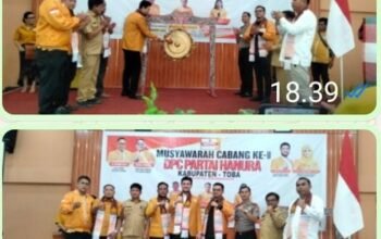 El Adrian Shah Buka Muscab III Hanura Toba, Tegaskan Soliditas dan Arah Strategis Partai.