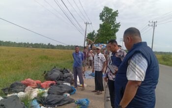 Camat Pante Bidari Gerak Cepat Ajak Warga Bersihkan Tumpukan Sampah Diduga Berasal dari MBG