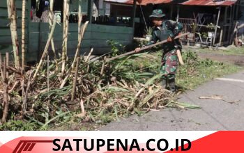 Kodim 0106/Aceh Tengah Gelar Aksi Bersih Lingkungan di Asrama Blang Kolak 2