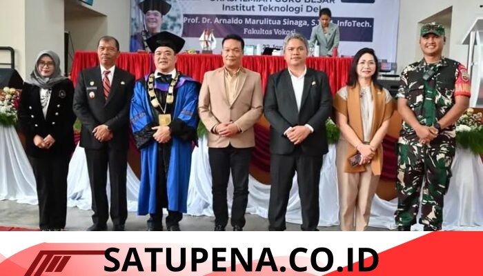 Bupati Humbahas Ikuti Orasi Ilmiah Guru Besar IT Del Prof Arnaldo Sinaga .