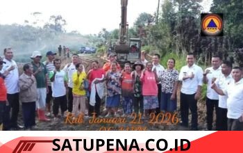 BPBD Humbang Hasundutan Tuntaskan Penanganan Bencana Longsor di Dusun III Desa Janji Nagodang, Kecamatan Onan Ganjang.
