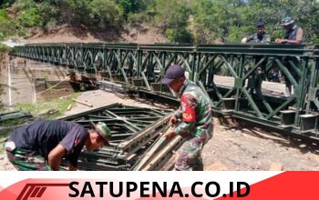 Progres Pembangunan Jembatan Bailey di Kecamatan Linge Capai 50 Persen