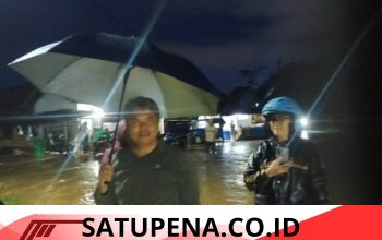 Tinjau Meluapnya Aek Haidupan Siwaluompu, Pemkab Tapanuli Utara  Tetap Upayakan Percepatan Penanganan Normalisasi.