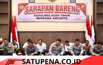Sarapan Bersama, Kapolres Aceh Timur Perkuat Soliditas dan Kebersamaan Personel