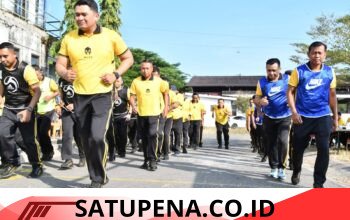 Kapolres Aceh Timur Pimpin Tes Kesamaptaan Jasmani 2026, Uji Kesiapan Fisik Personel