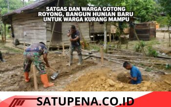 Wujudkan Hunian Layak, Satgas TMMD dan Warga Mulai Galian Pondasi RTLH di Aceh Tamiang