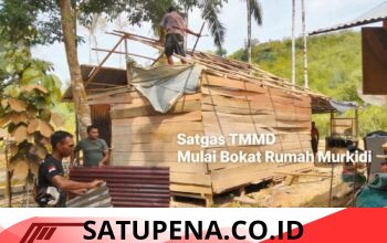 TMMD Reguler ke-128 Kodim 0117/Aceh Tamiang: Pembangunan RTLH di Suka Makmur Masuk Tahap Pemasangan Dinding