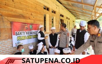 Kapolres Aceh Tengah Saweu Pesantren, Salurkan Bansos dan Gelar Bakti Kesehatan