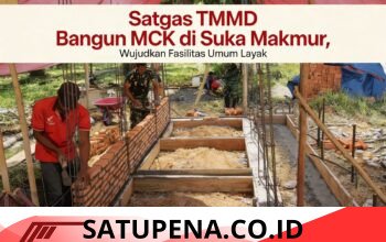 Satgas TMMD Bangun MCK di Desa Suka Makmur, Perkuat Akses Sanitasi Warga