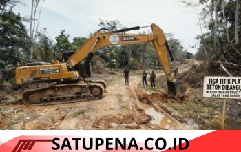 Tiga Titik Plat Beton Dibangun, Satgas TMMD 128 Perkuat Infrastruktur Jalan Desa