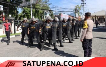 Kapolres Pantau Langsung Latihan Asah Kemampuan Personel dalam Pengamanan dan Pengendalian Massa