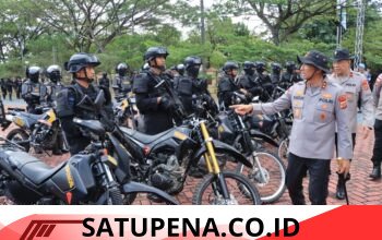 Polda Aceh Simulasikan Sispamkota, Tegaskan Pelayanan Humanis Jelang May Day 2026