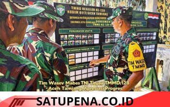 Tim Wasev Mabes TNI Tinjau TMMD ke-128 di Aceh Tamiang, Apresiasi Progres dan Partisipasi Warga