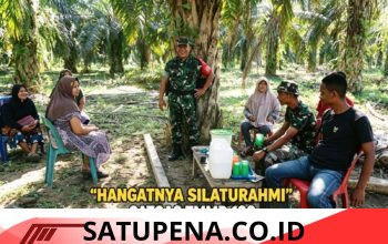 Hangatkan Kebersamaan, Satgas TMMD 128 Pererat Silaturahmi dengan Ibu-Ibu Desa