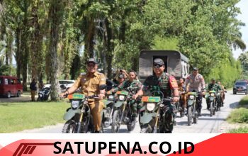 Kapolres Toba Bersama Dandim 0210/TU dan Forkopimda Naik Motor Trail Tinjau Lokasi Rehab RTLH di Desa Parsuratan Balige .