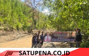 Satreskrim Polres Aceh Tengah Pasang Spanduk Larangan PETI di Linge, Edukasi Warga Cegah Tambang Ilegal dan Kerusakan Lingkungan
