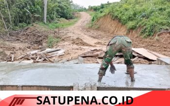 Solid dan Tangguh, Satgas TMMD Kodim 0117/Aceh Tamiang Tuntaskan Pengecoran Jembatan Plat Beton