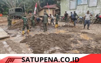Gotong Royong Warga dan Satgas Warnai Persiapan Penutupan TMMD ke-128 di Desa Sulum