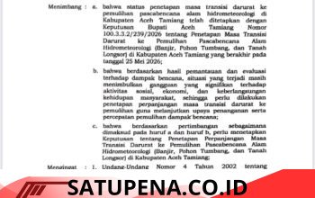 Pemkab Aceh Tamiang Perpanjang Masa Transisi Pascabencana 90 Hari, Fokus Pulihkan Ekonomi dan Sosial Warga