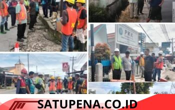 Pemkab Humbahas Bersama BBPJN Sumut Tinjau Rencana Pembangunan Gorong-Gorong/Cross Drain Di Kota Doloksanggul.