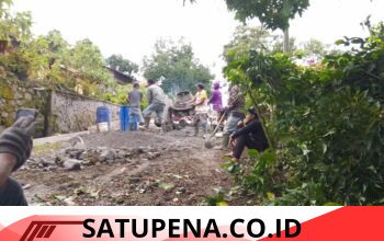 Semangat Swadaya, Warga Bener Mulie Kebut Pengecoran Jalan Rabat Beton
