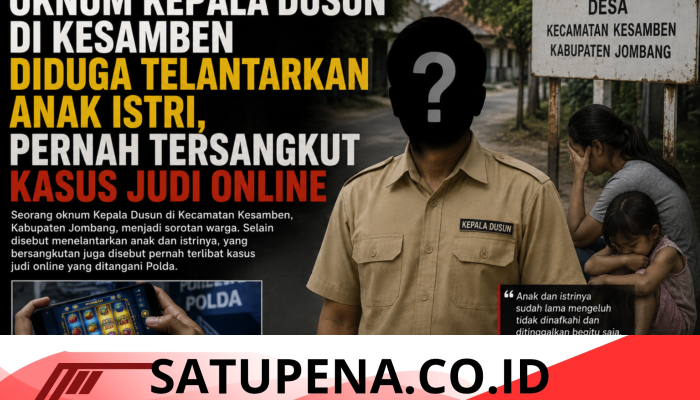 Kepala Dusun di Kesamben Diduga Telantarkan Anak Istri, Pernah Tersandung Kasus Judi Online