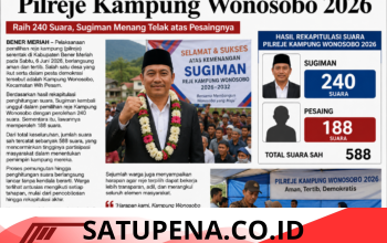 Sugiman Kembali Unggul di Pilreje Kampung Wonosobo 2026