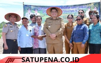 Gubsu Bantu Bibit Jagung 40 Hektare, Bupati Vandiko Turun Lapangan Tanam Benih Bersama Petani