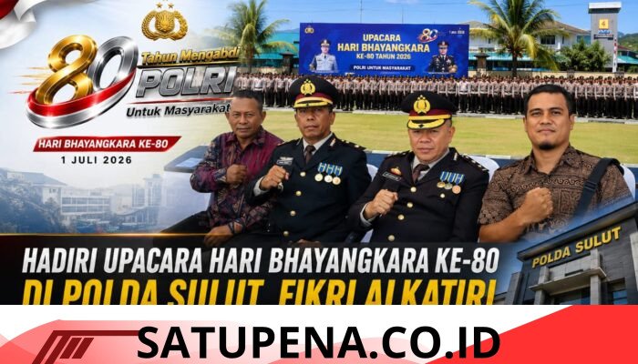 Hadiri Upacara Hari Bhayangkara ke-80 di Polda Sulut, Fikri Alkatiri Apresiasi Sinergitas Polri dan Masyarakat