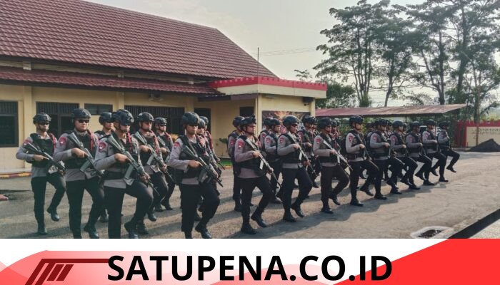 Disiplin Jadi Pondasi Profesionalisme, Satbrimob Polda Sumsel Batalyon B Pelopor Gelar Latihan PBB Bersenjata