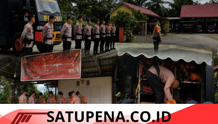 Personel Satbrimob Polda Sumsel Batalyon B Pelopor Gelar Apel Siaga SAR, Pastikan Kesiapan Hadapi Situasi Darurat